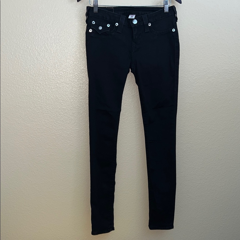 True Religion Black Straight Leg Jeans